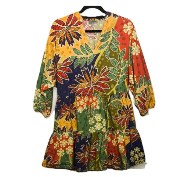 Anthropologie‎ Conditions Apply Dress Women's XS Floral Tiered Mini Dress - Picture 3 of 12